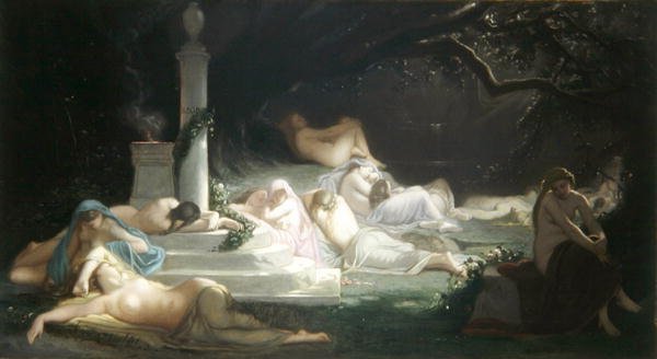 Ninfas en la tumba de Adonis de Ernest Augustin Gendron
