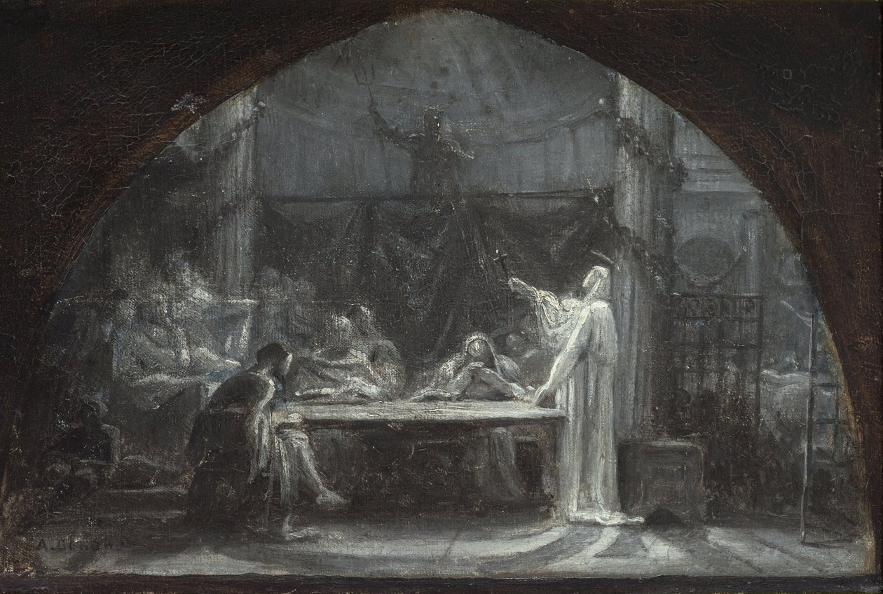 Bocetos para la iglesia de Saint-Gervais-Saint-Protais, hacia 1863 (óleo sobre lienzo) de Ernest Augustin Gendron