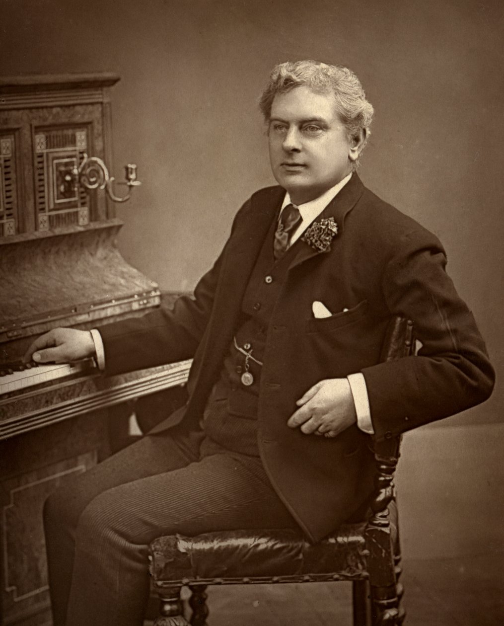 Arthur Cecil, actor británico, comediante, dramaturgo y gerente de teatro, 1887 de Ernest Barraud