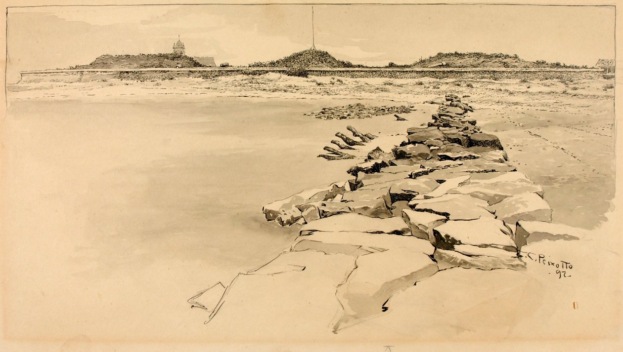 Fuerte Moultrie en el emplazamiento del antiguo Fuerte Sullivan de Ernest C. Peixotto