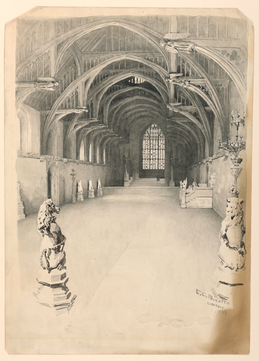 Interior del Salón de Westminster de Ernest Clifford Peixotto