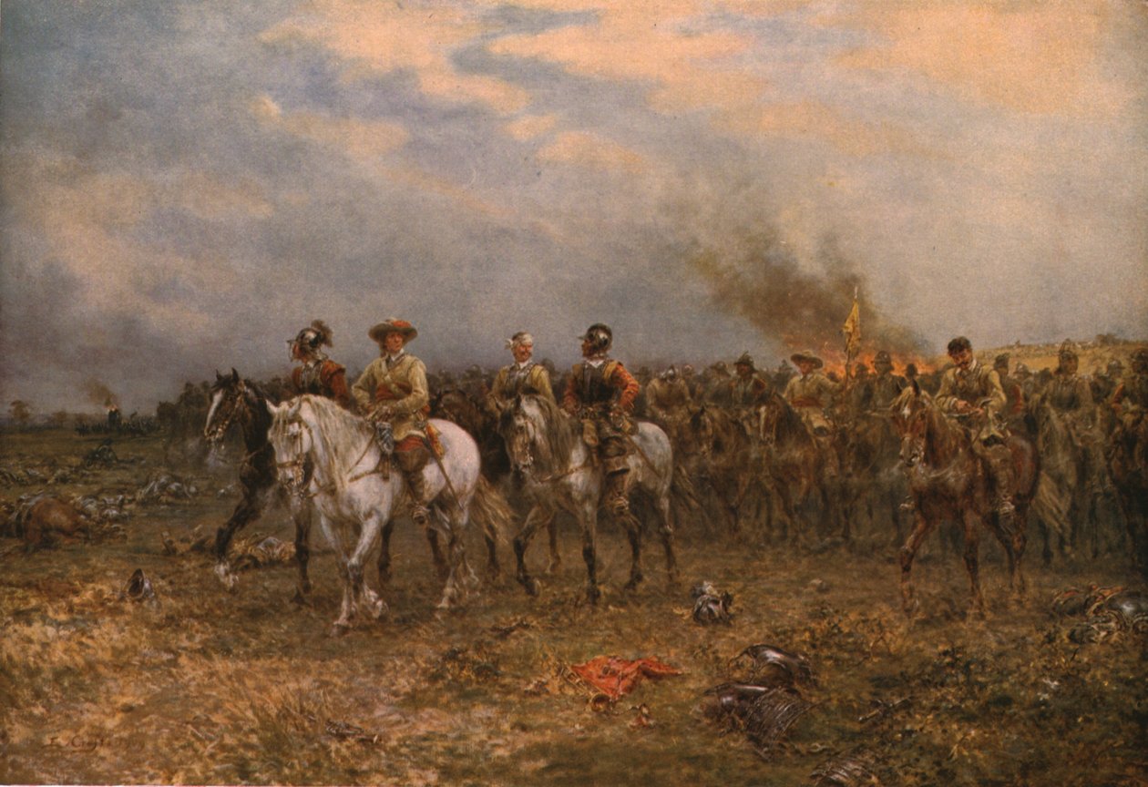 Cromwell en Marston Moor, 1909, c1930 de Ernest Crofts
