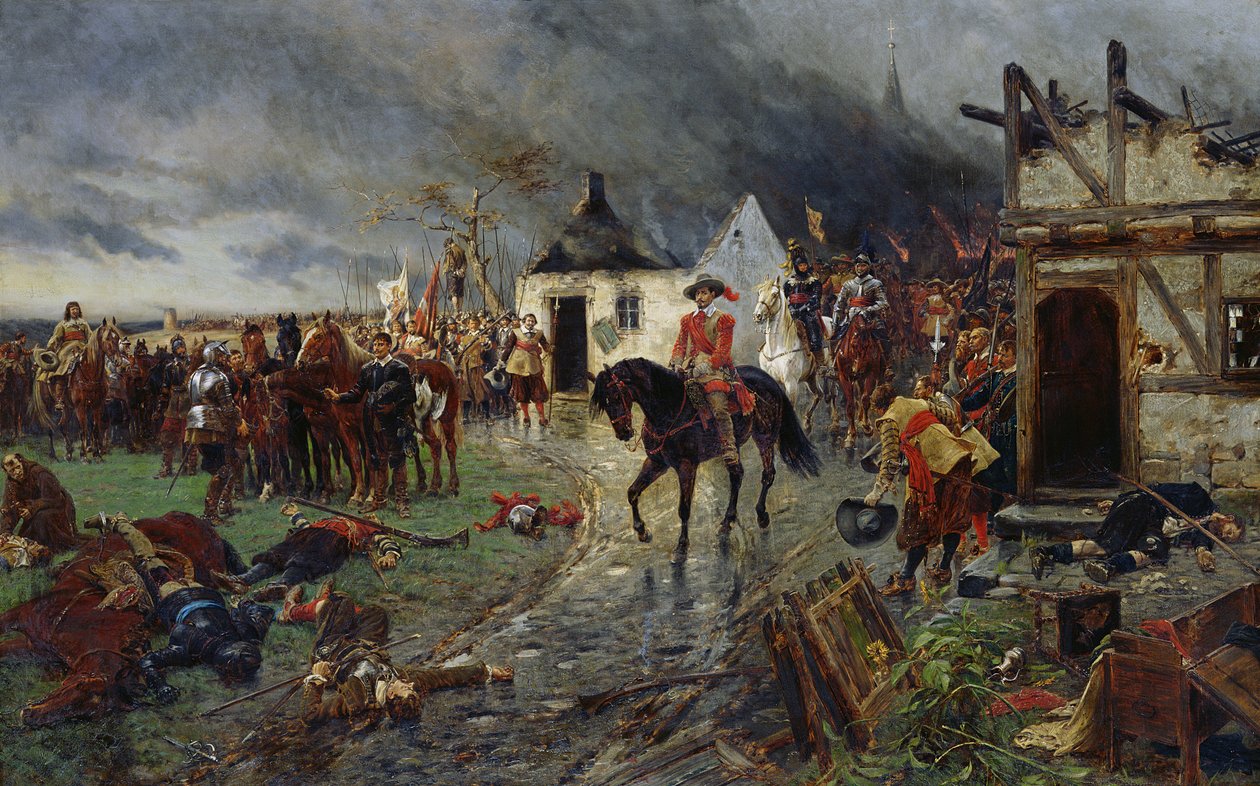 Wallenstein: Una escena de la Guerra de los Treinta Años de Ernest Crofts