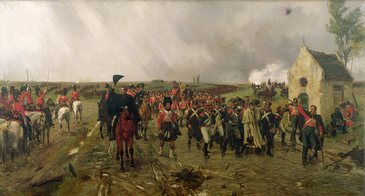 La Marcha de Wellington de Quatre Bras a Waterloo, 1878 de Ernest Crofts