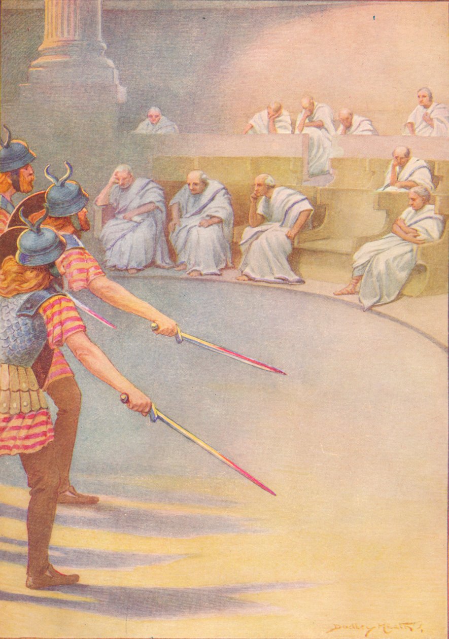 Sentados en sillas de marfil, un número de hombres extraños y venerables, c1912 de Ernest Dudley Heath