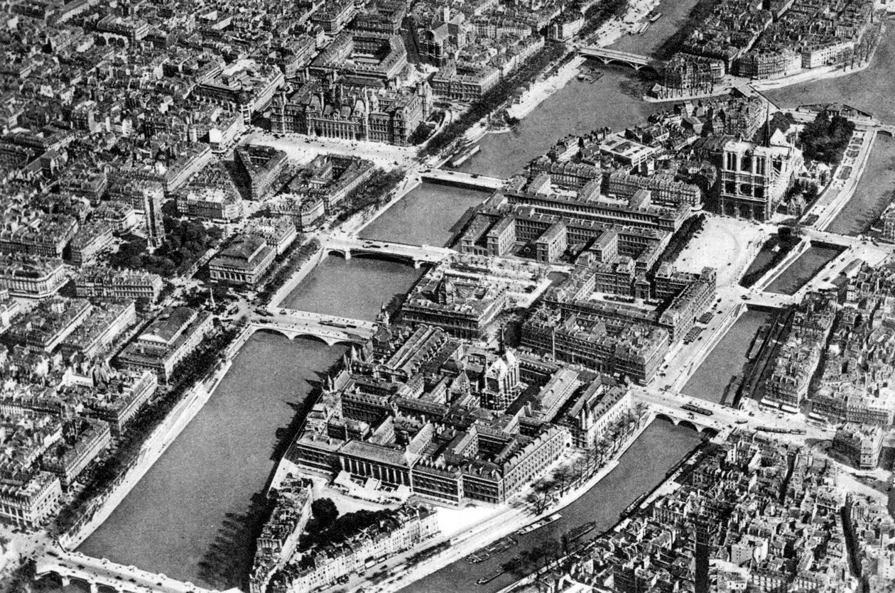 Vista general de la Isla de la Cité, París de Ernest Flammarion