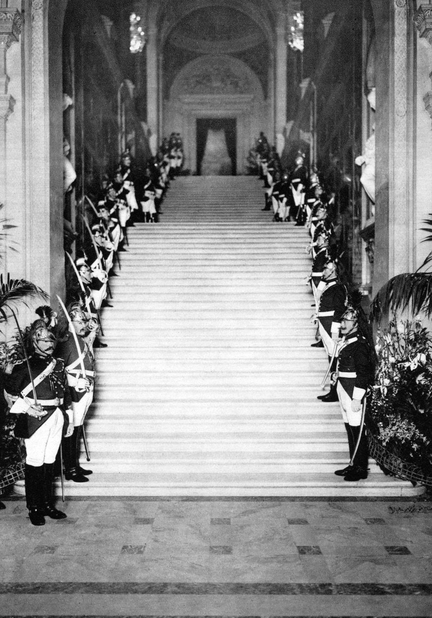 Guardias republicanos en una recepción, Ayuntamiento, París, 1931 de Ernest Flammarion