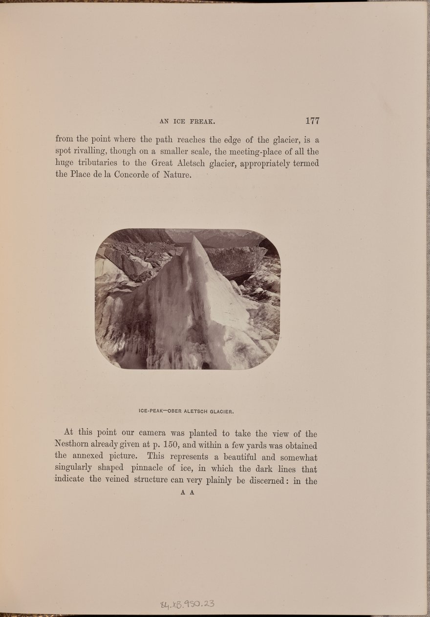 Pico de hielo - Glaciar Aletsch superior de Ernest H. Edwards