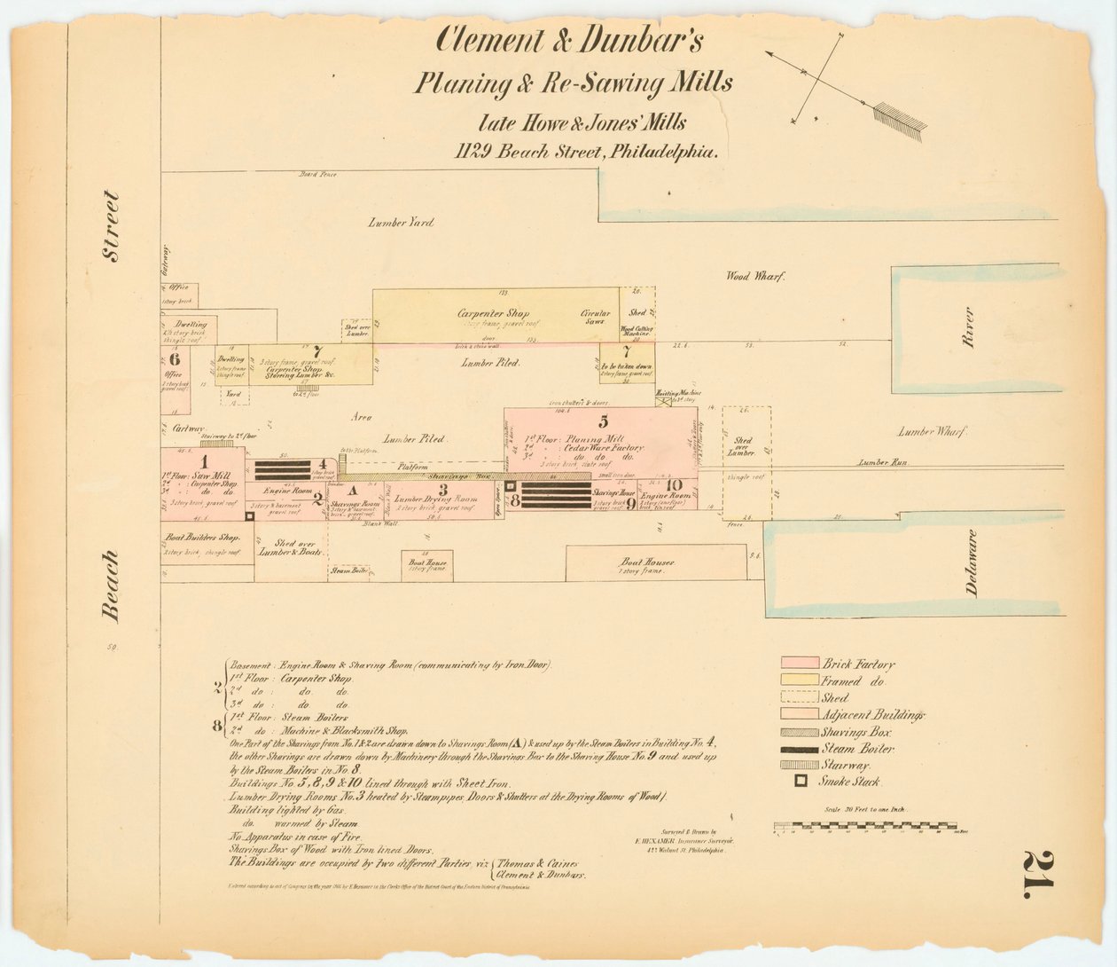 Hexamer General Survey; volumen 1, lámina 21, 1866 de Ernest Hexamer