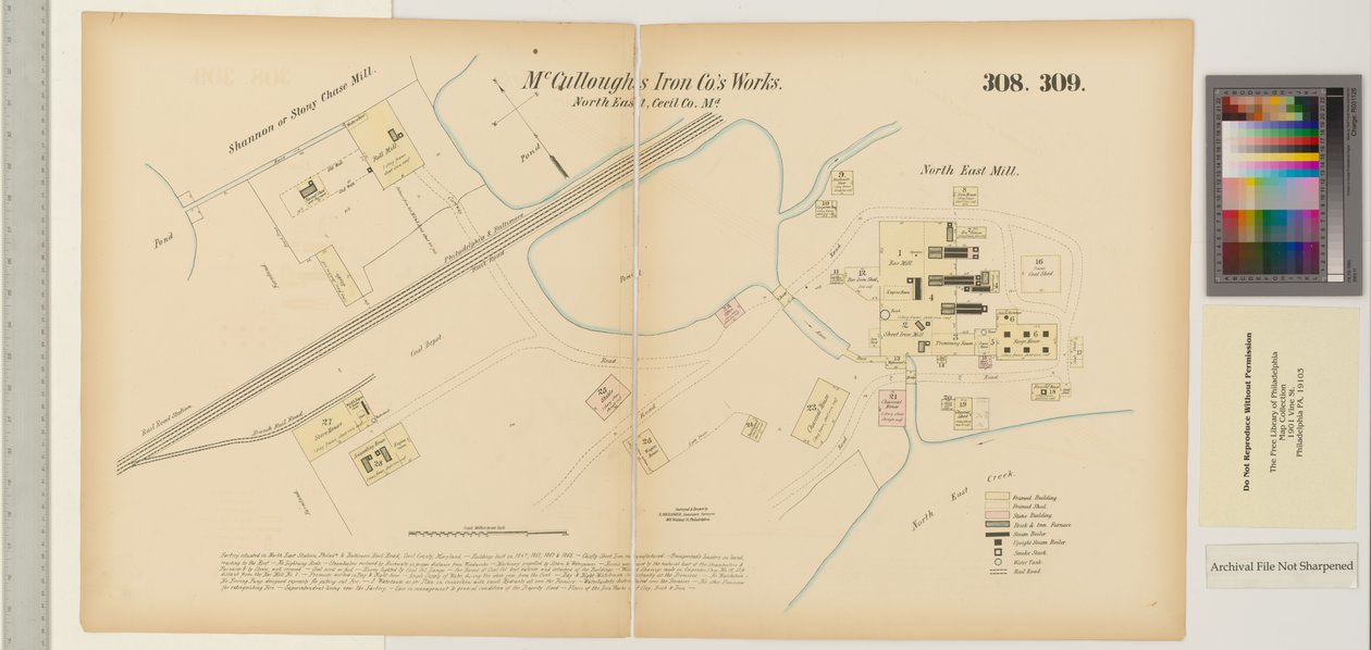 Fábrica de Hierro McCulloughs, Northeast Creek, Maryland, Encuestas Generales de Hexamer de Ernest Hexamer