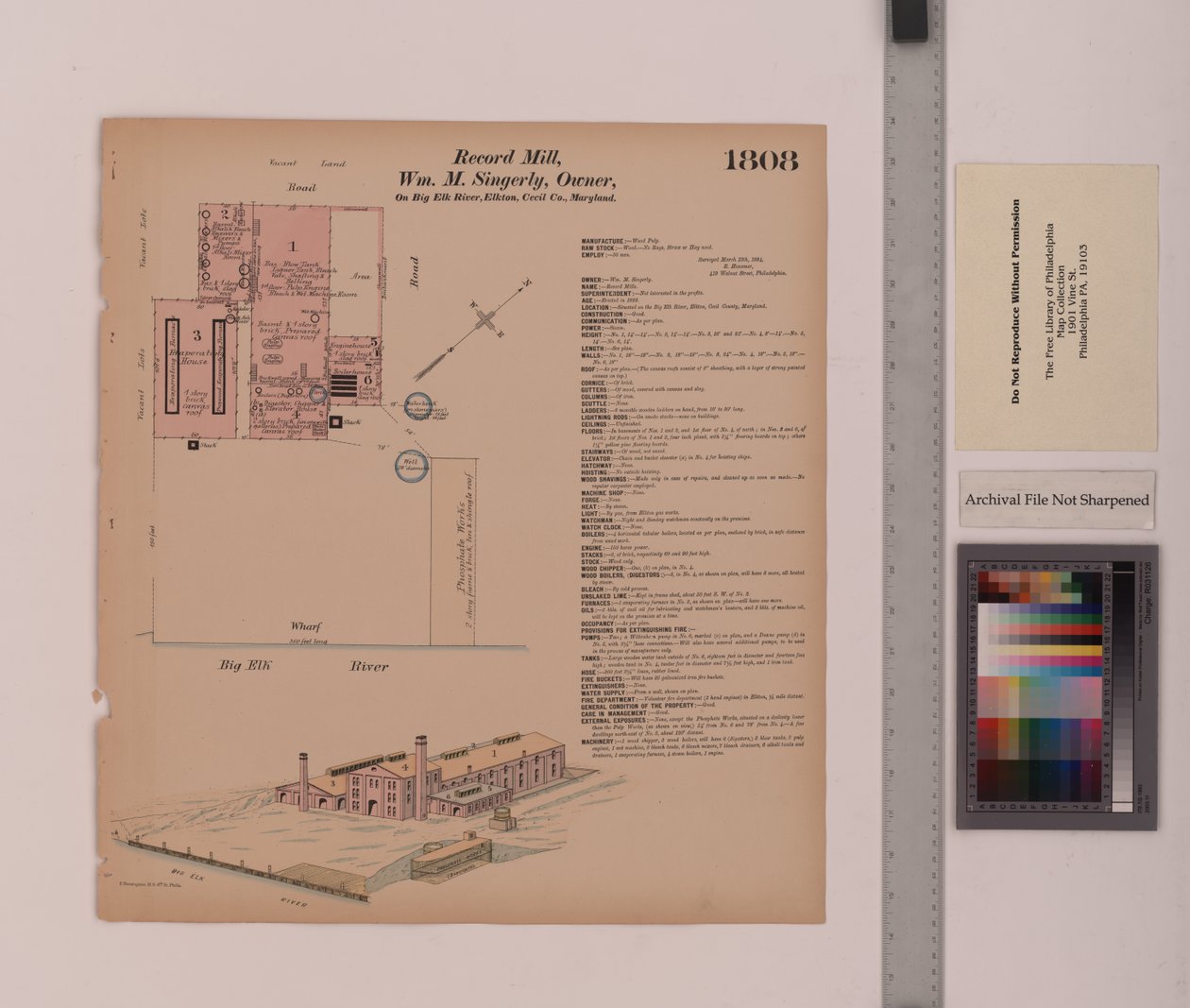 Molino Record, Elkton, Maryland, Encuestas Generales de Hexamer, 1884 de Ernest Hexamer
