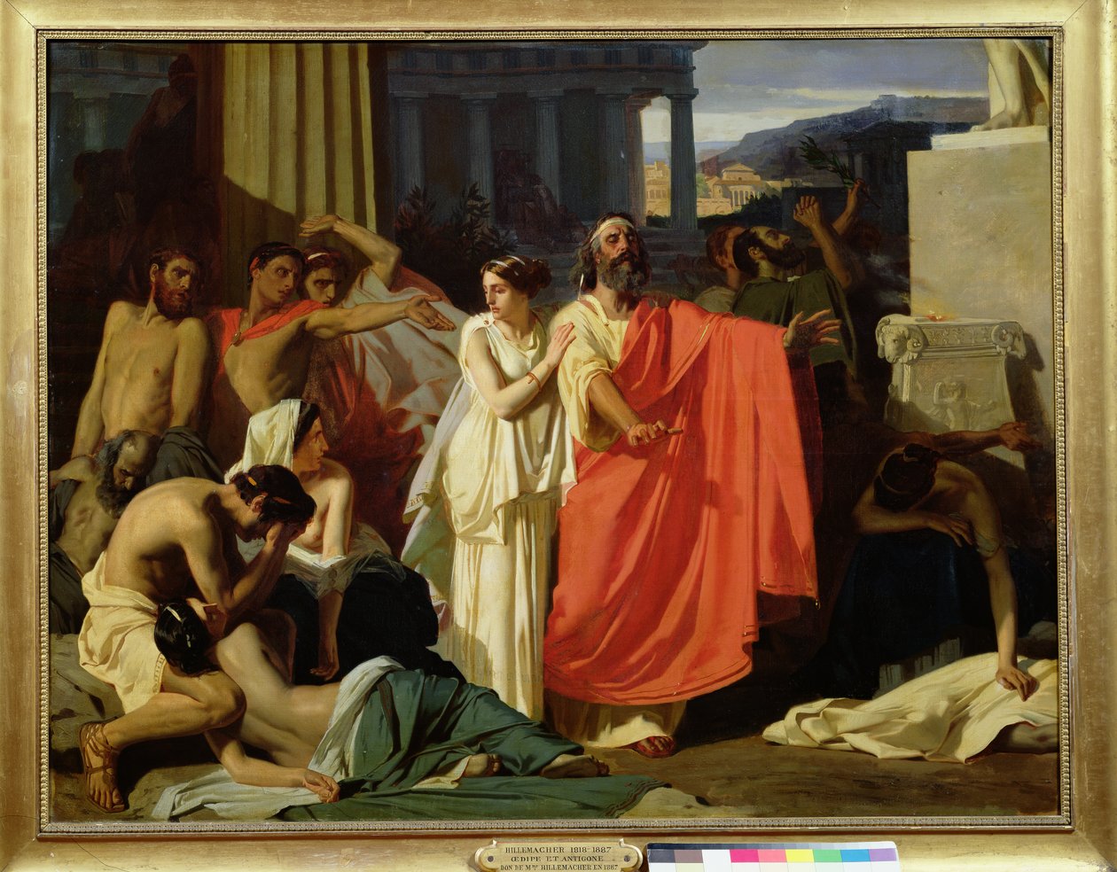 Edipo y Antígona siendo exiliados a Tebas, 1843 de Ernest Hillemacher