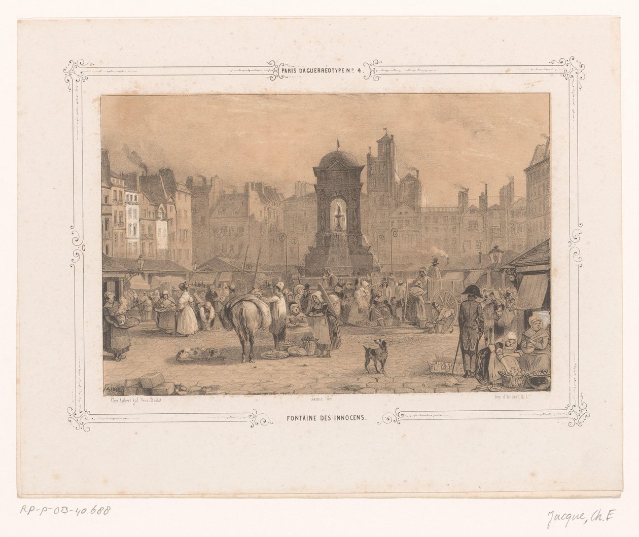 Vista de la Fuente de los Inocentes en Parijs
Fontaine des innocents (título en el objeto) de Ernest Jaime