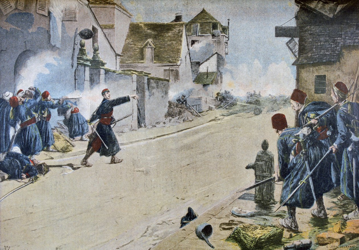 Paul Deroulede en la Batalla de Montbeliard de Ernest Jean Delahaye