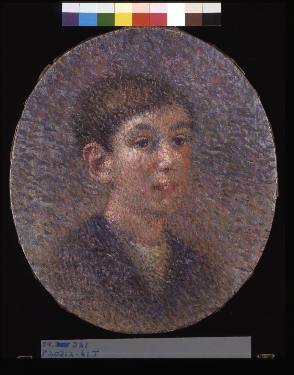 Retrato de un niño, fecha desconocida (óleo sobre lienzo) de Ernest L. Bonnotte
