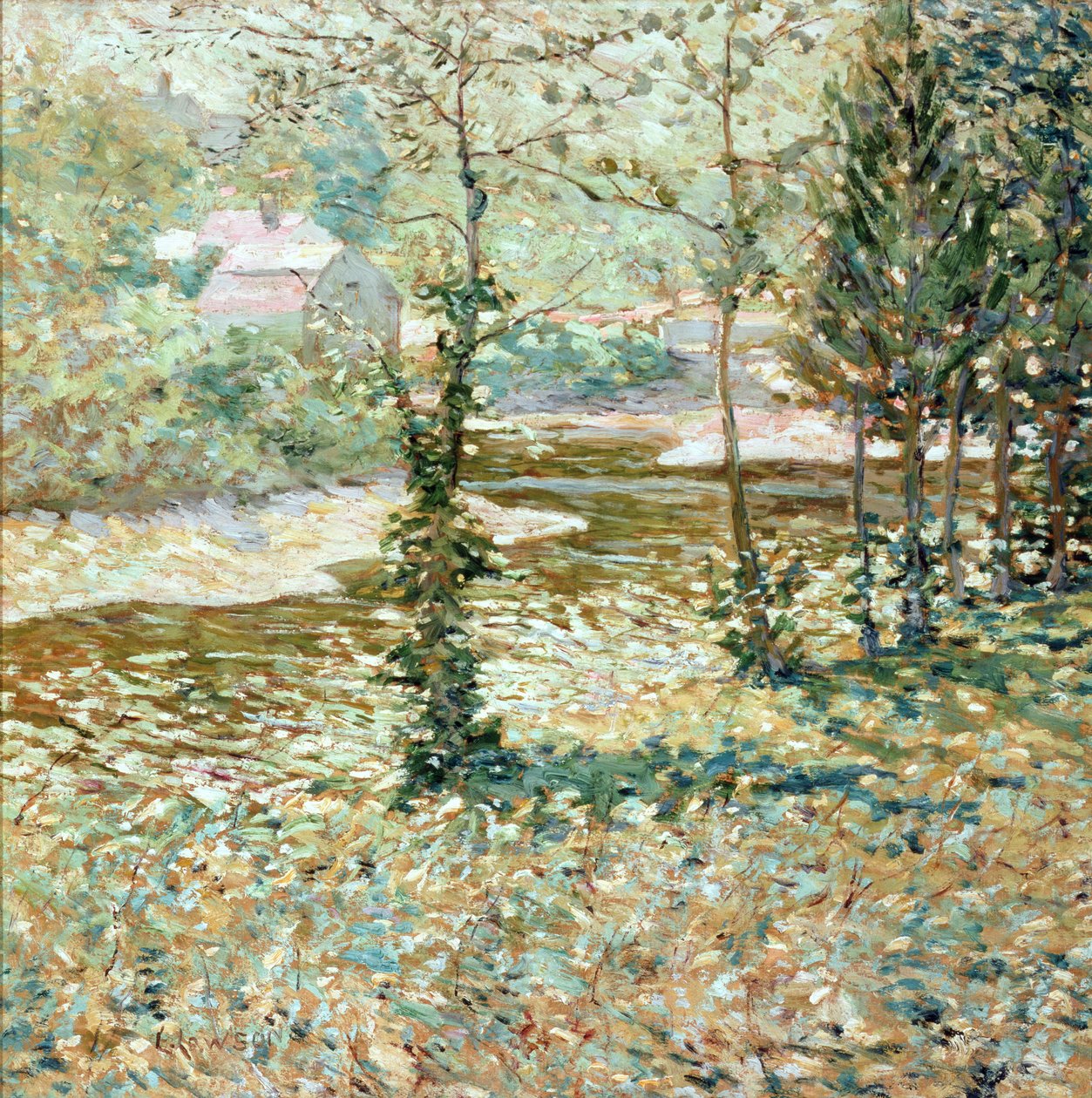 Escena campestre, invierno, 1910 de Ernest Lawson