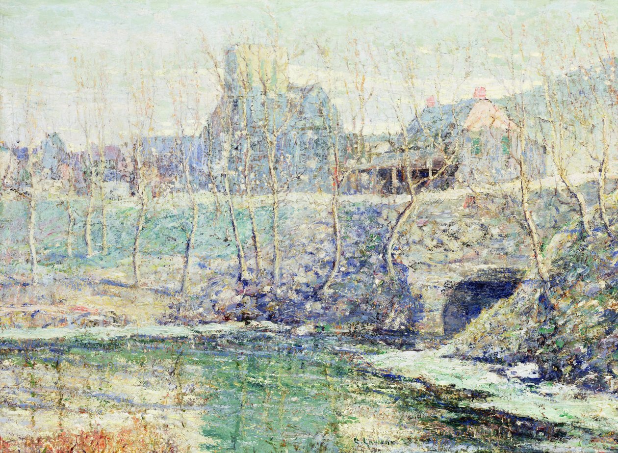 Día brumoso de marzo de Ernest Lawson