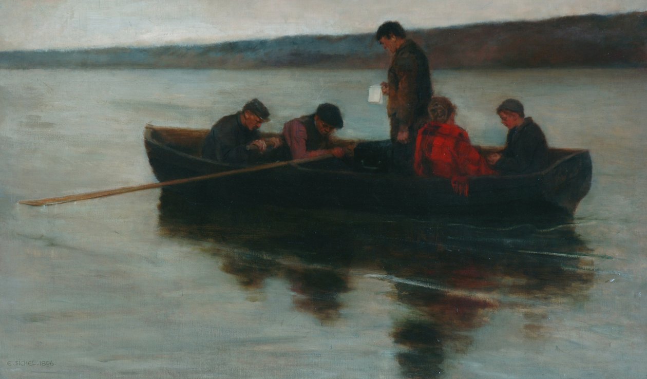 Funeral de un Niño en las Tierras Altas, 1896 de Ernest Leopold Sichel