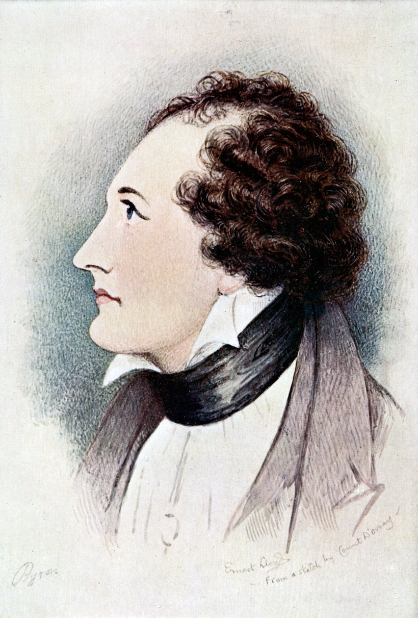 Lord Byron, poeta anglo-escocés, principios del siglo XIX de Ernest Lloyd