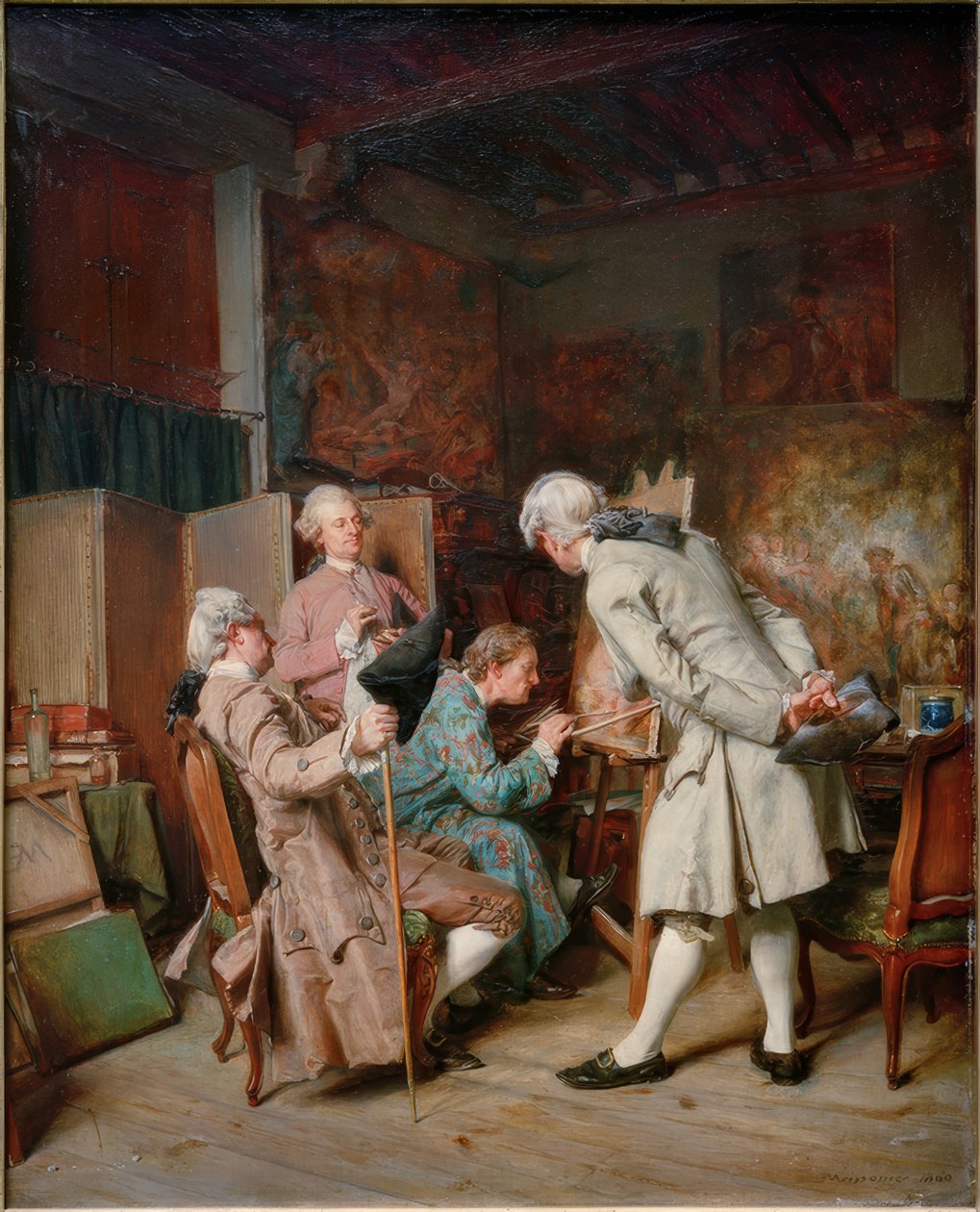 Los amantes de la pintura de Ernest Meissonier