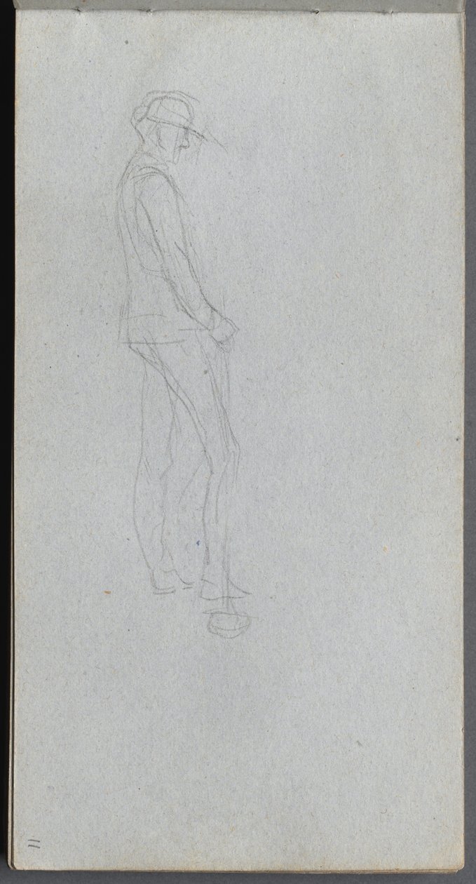 Cuaderno de bocetos, página 11: Figura de perfil de Jean Louis Ernest Meissonier
