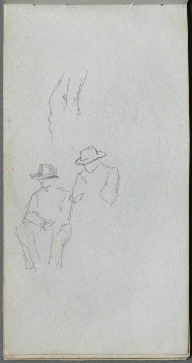 Cuaderno de Bocetos, página 32: Estudio de Figuras de Jean Louis Ernest Meissonier