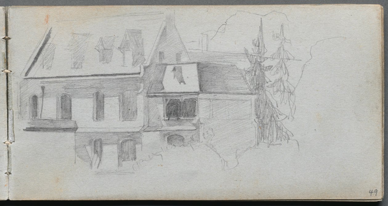 Sketchbook, page 49: Architechural Study de Ernest Meissonier