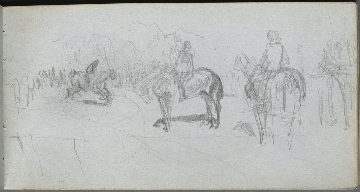Sketchbook, page 52: Figure Study  de Ernest Meissonier
