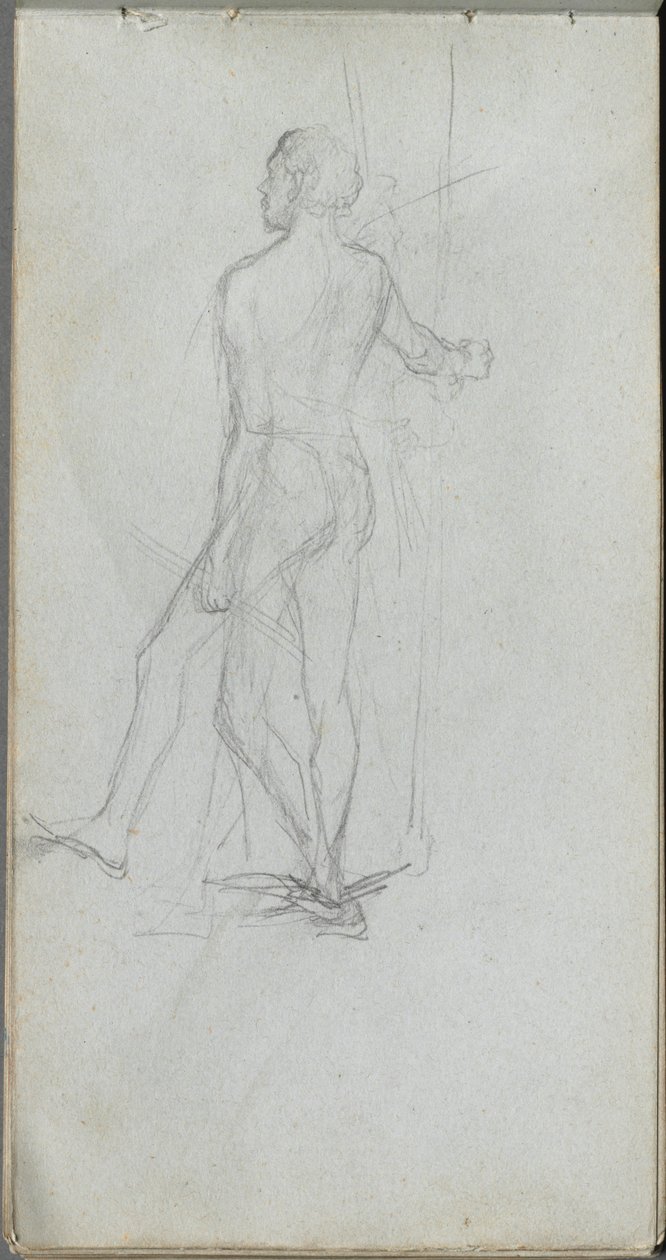 Sketchbook, page 60: Nude Male Study de Ernest Meissonier