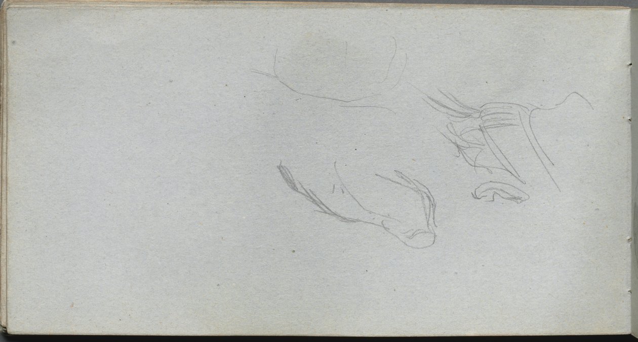 Cuaderno de bocetos, página 72: Estudio de Figura de Jean Louis Ernest Meissonier