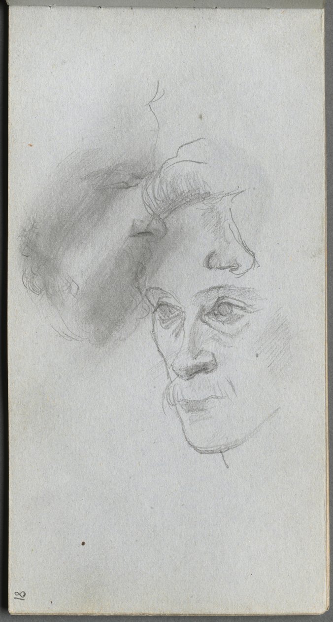 Sketchbook, page 81: Study of Faces de Ernest Meissonier