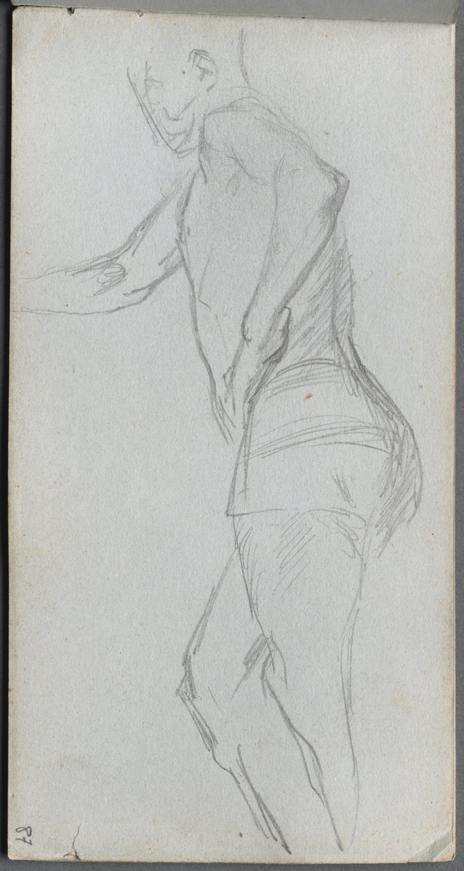 Sketchbook, page 87: Figure Study de Ernest Meissonier