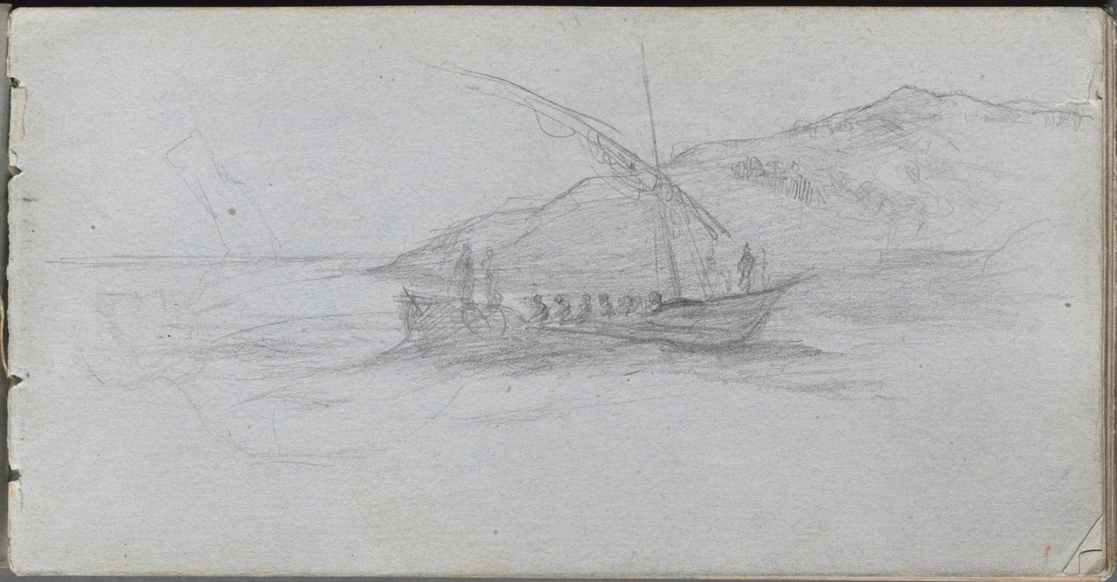 Sketchbook, page 88: Seascape and Figure de Ernest Meissonier