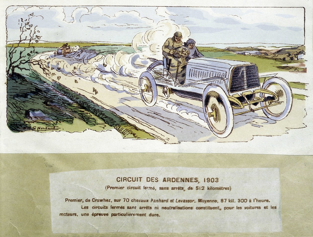 Carrera: el circuito de las Ardenas en 1903 de Ernest Montaut