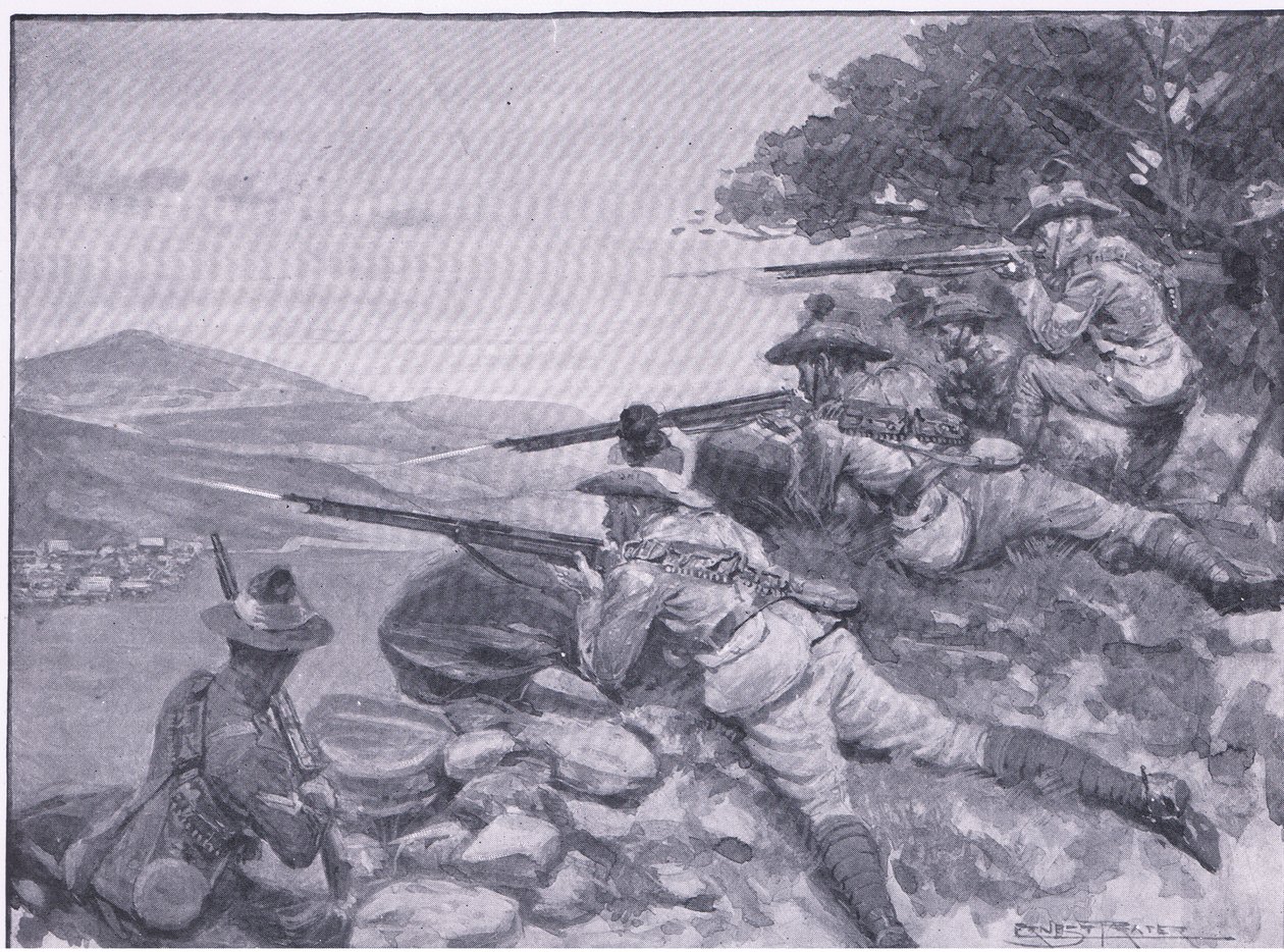 Dándoles una oportunidad, de Después de Pretoria: La Guerra de Guerrillas publicado por Harmsworth Bros Limited, 1901 de Ernest Prater