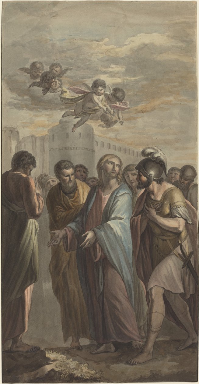 Cristo con apóstoles y un soldado romano de Ernest Zacharias Platner