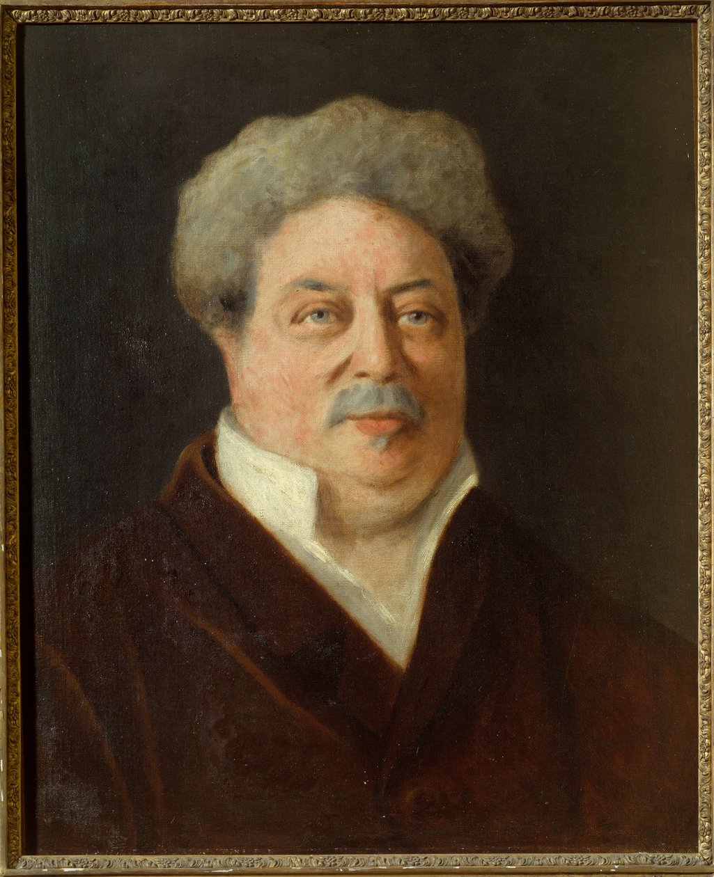 Retrato de Alexandre Dumas Pere (1802-1870) Pintura de Ernestine Philippain (siglo XIX) 1860 Villers Cotterets. Museo Alexandre Dumas de Ernestine Philippain