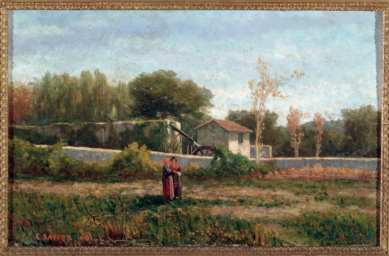 Paisaje campestre, Italia de Ernesto Rayper