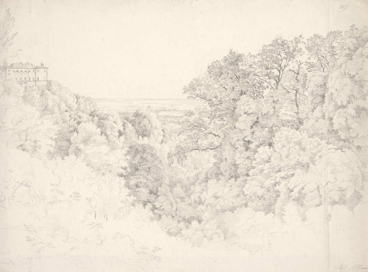 Vista desde Ariccia cerca de Albano de Ernst Fries