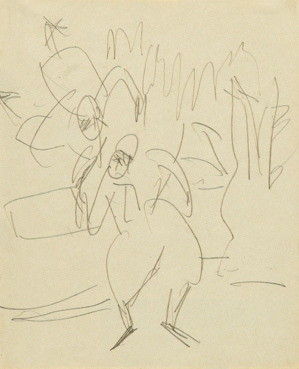 Acróbatas en movimiento de Ernst Ludwig Kirchner