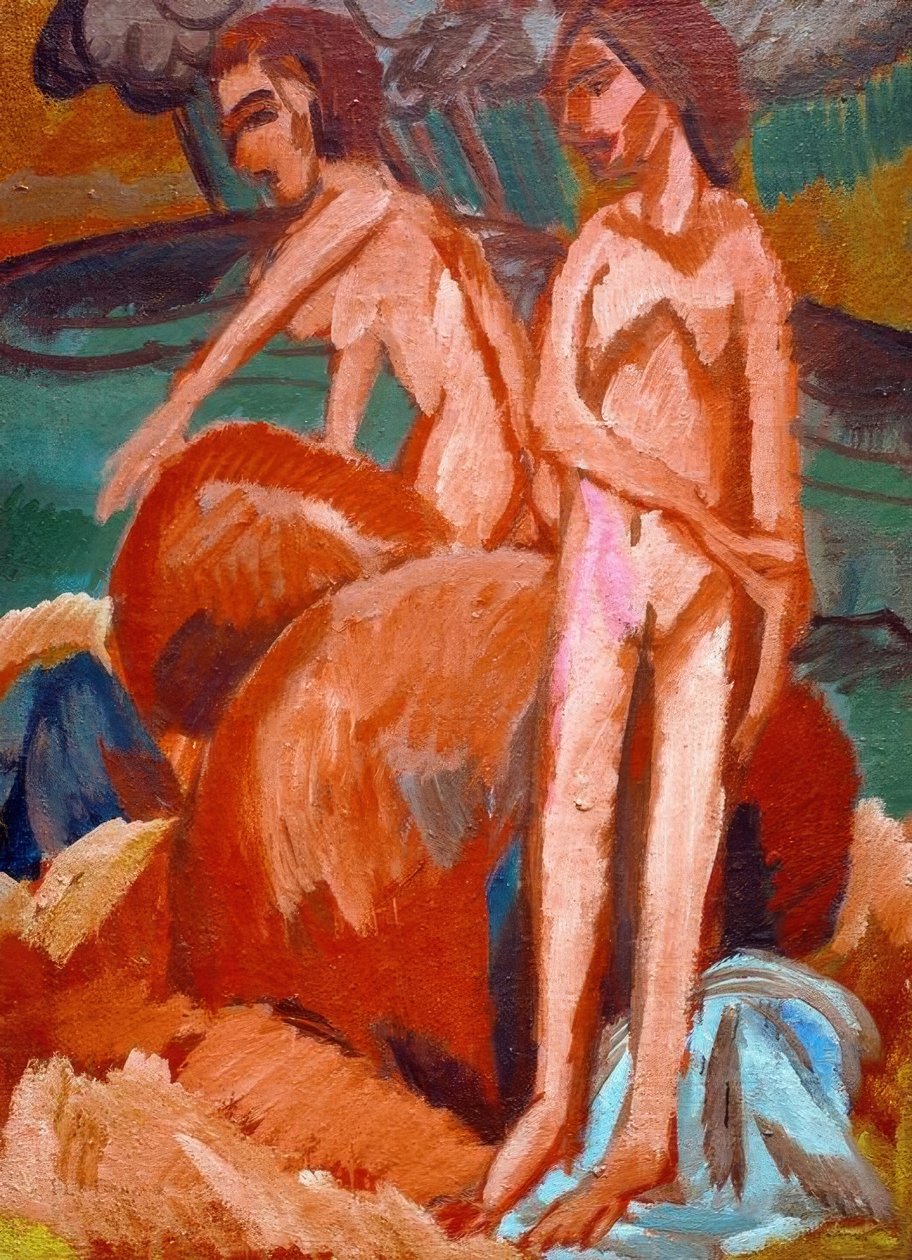 Bañistas en el mar de Ernst Ludwig Kirchner