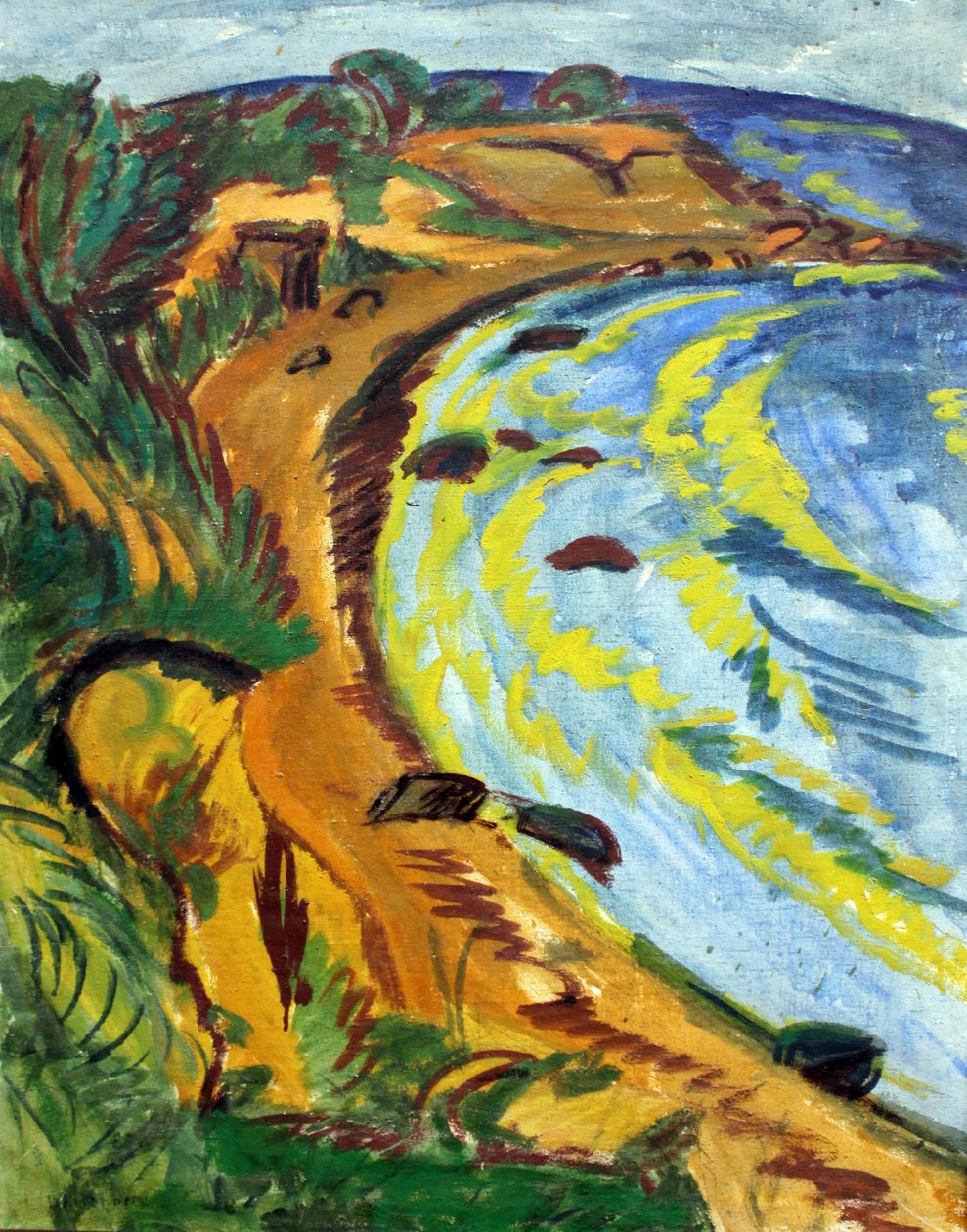 Bahía en la costa de Fehmarn de Ernst Ludwig Kirchner