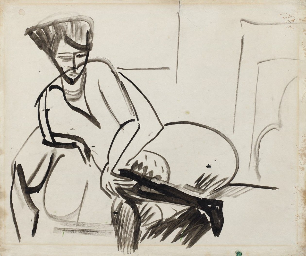 Mujer en el sofá de Ernst Ludwig Kirchner