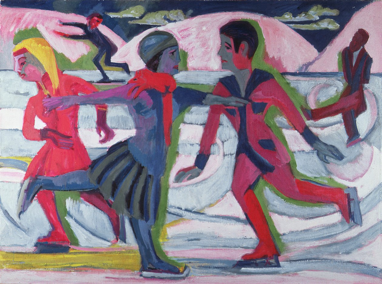 Patinadores sobre hielo de Ernst Ludwig Kirchner