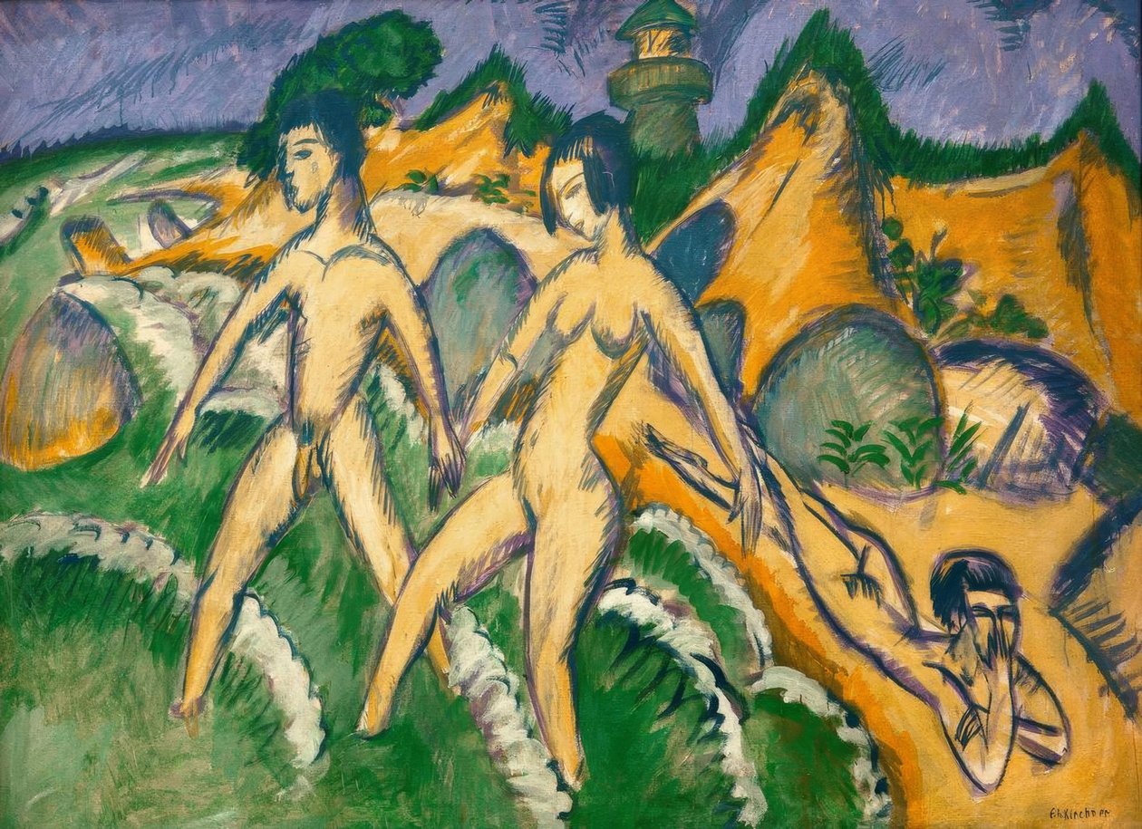 Entrando al mar de Ernst Ludwig Kirchner