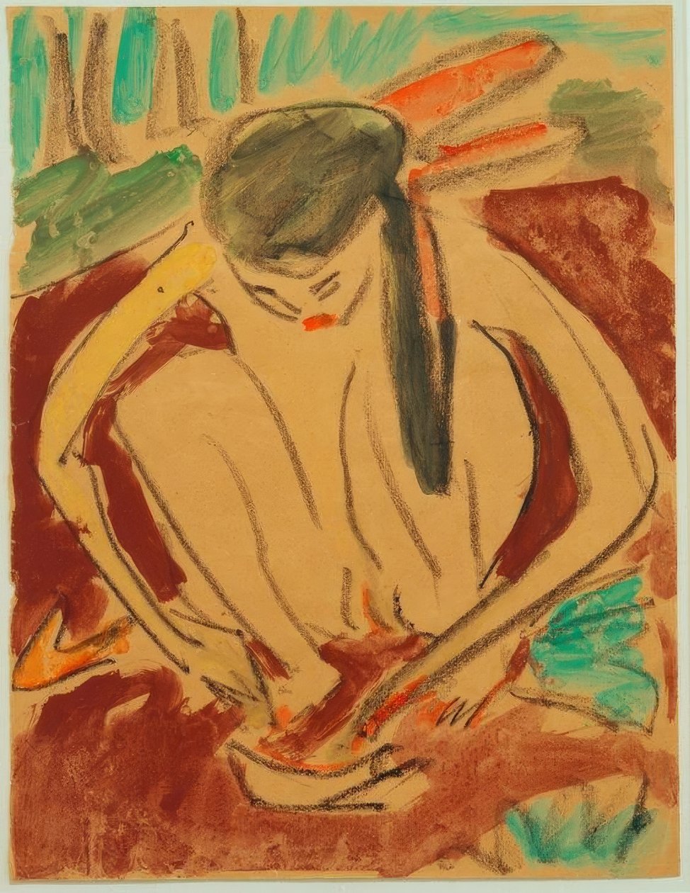 Niña agachada de Ernst Ludwig Kirchner