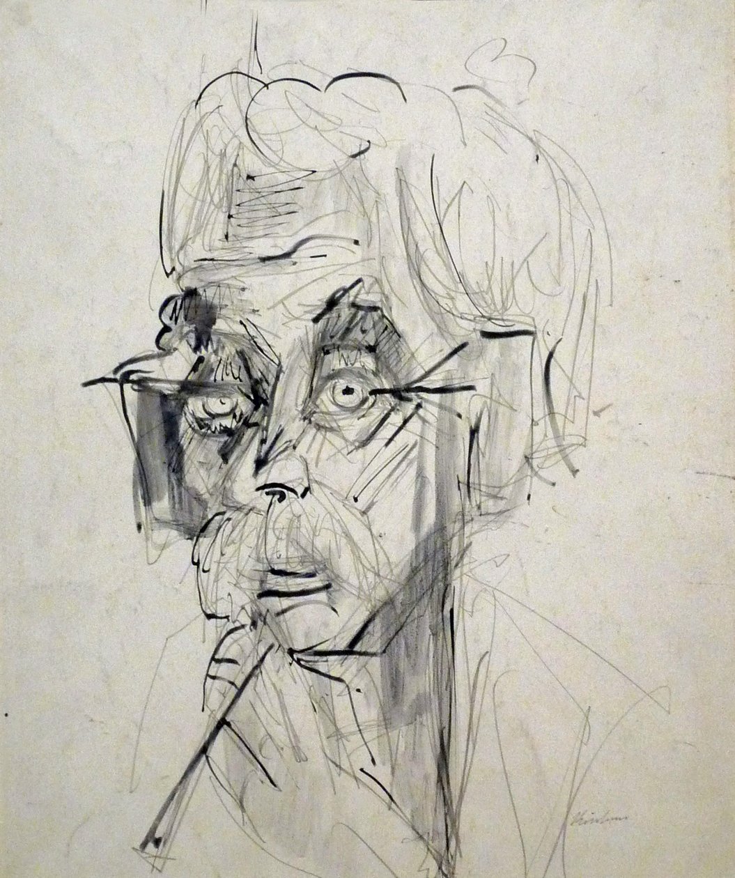 Cabeza de un viejo campesino de Ernst Ludwig Kirchner