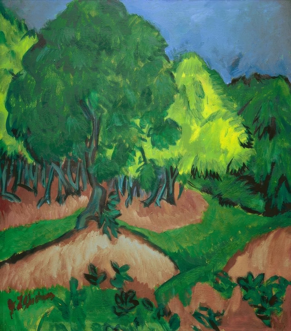 Paisaje con castaño de Ernst Ludwig Kirchner