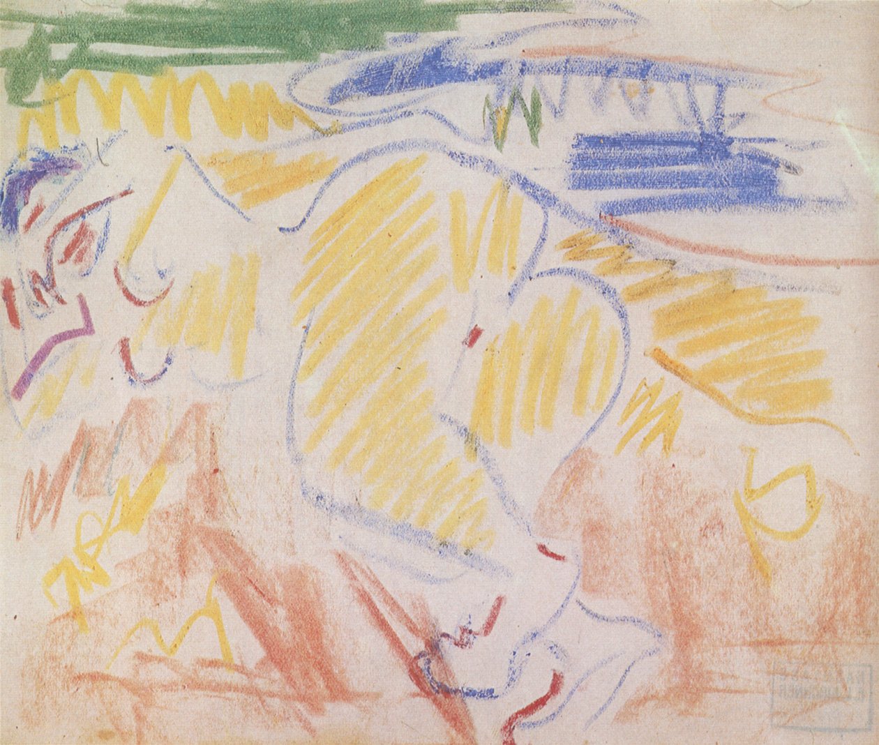 Desnudo reclinado de Ernst Ludwig Kirchner