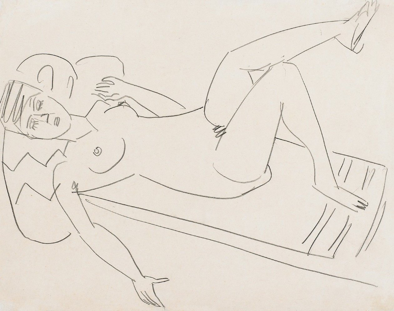Niña reclinada de Ernst Ludwig Kirchner